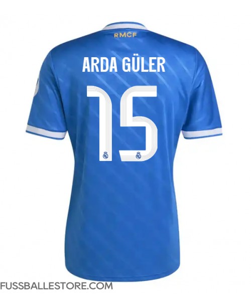 Günstige Real Madrid Arda Guler #15 3rd trikot 2025-26 Kurzarm Günstige Real Madrid Arda Guler #15 3rd trikot 2025-26 Kurzarm